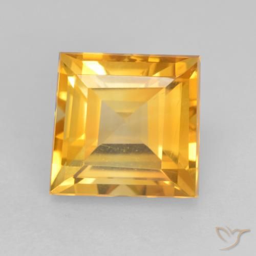 1.93ct Naturel Doré vif Citrine, Carré, VVS-VS