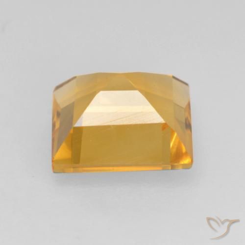 Citrine Doré vif naturelle Carré, 1.56 ct, VVS-VS