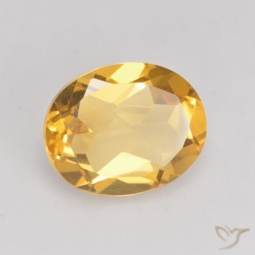 Citrine Doré vif naturelle ovale, 3.08 ct, VVS-VS