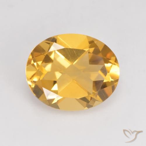 Citrine Or moyen naturelle ovale, 3.48 ct, VVS-VS