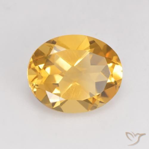 Citrine Or moyen naturelle ovale, 3.48 ct, VVS-VS
