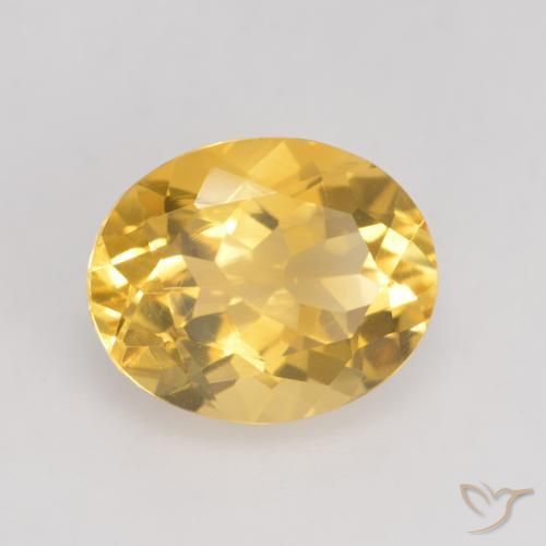 Citrine Doré vif naturelle ovale, 3.43 ct, VVS-VS