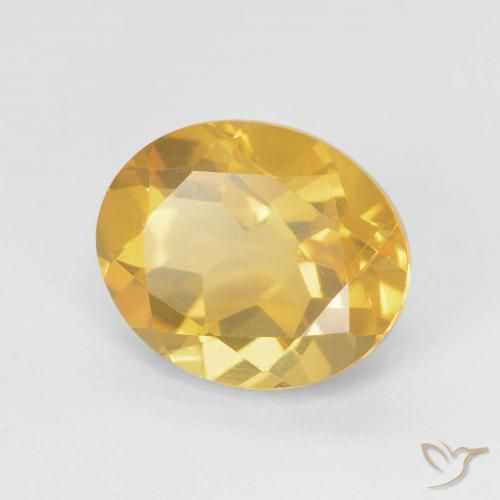 Citrine Or moyen naturelle ovale, 3.52 ct, VVS-VS