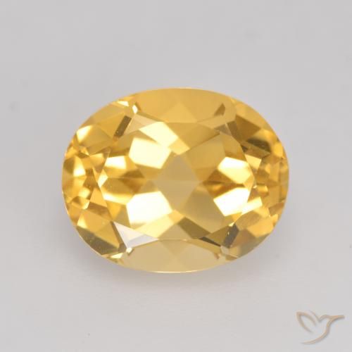 3.84ct Naturel Or moyen Citrine, ovale, VVS-VS
