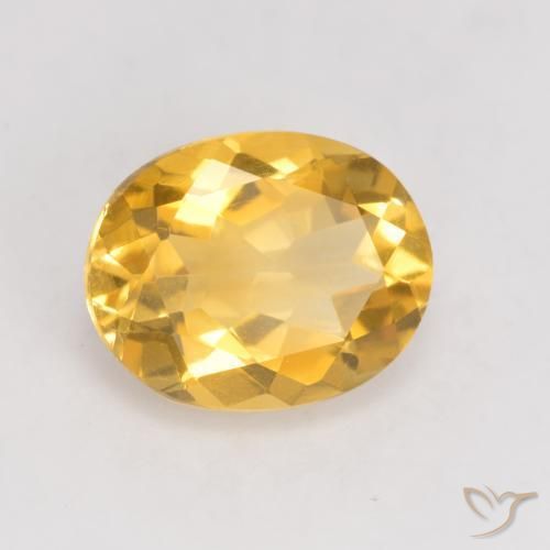 Citrine Doré vif naturelle ovale, 3.13 ct, VVS-VS