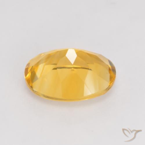 Citrine Orange doré profond naturelle ovale, 3.11 ct, VVS-VS