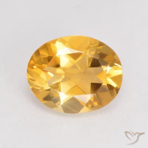 Citrine Doré foncé naturelle ovale, 3.25 ct, VVS-VS