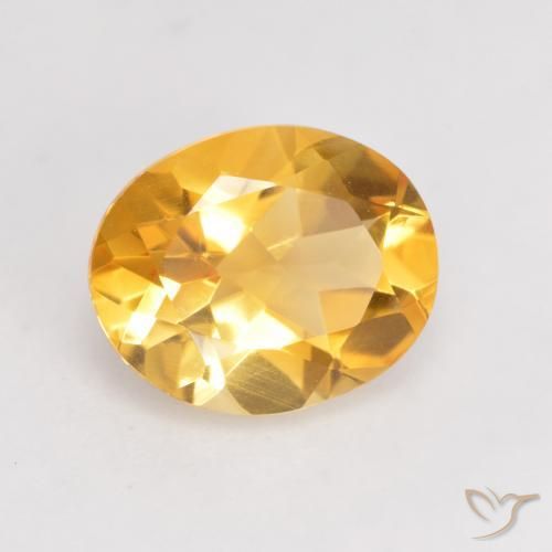 Citrine Doré foncé naturelle ovale, 3.25 ct, VVS-VS
