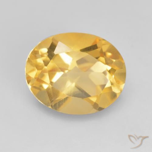 Citrine Or moyen naturelle ovale, 3.26 ct, VVS-VS
