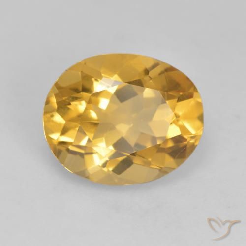 Citrine Doré moyen naturelle ovale, 2.84 ct, VVS-VS