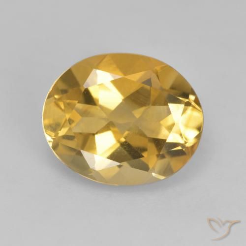 Citrine Orange Doré naturelle ovale, 3.49 ct, VVS-VS