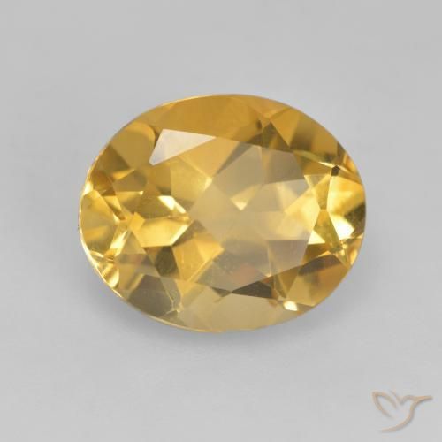 Citrine Orange Doré naturelle ovale, 3.49 ct, VVS-VS