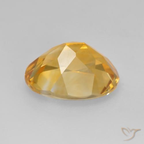 Citrine Orange doré profond naturelle ovale, 3.09 ct, VVS-VS
