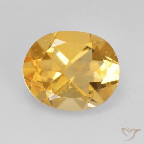 Citrine Or moyen naturelle ovale, 3.42 ct, VVS-VS