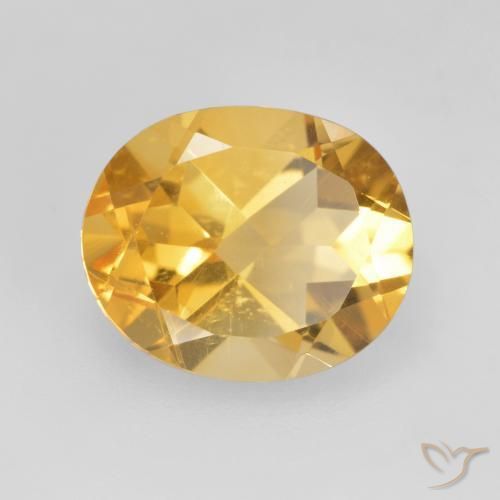Citrine Or moyen naturelle ovale, 3.42 ct, VVS-VS