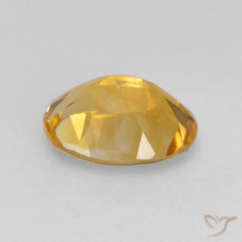 Citrine Orange doré profond naturelle ovale, 1.61 ct, VVS-VS