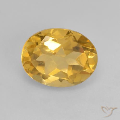 Citrine Orange Doré naturelle ovale, 1.91 ct, VVS-VS
