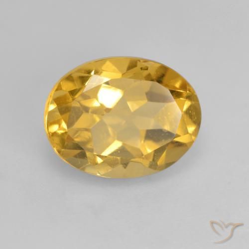 Citrine Orange Doré naturelle ovale, 1.91 ct, VVS-VS