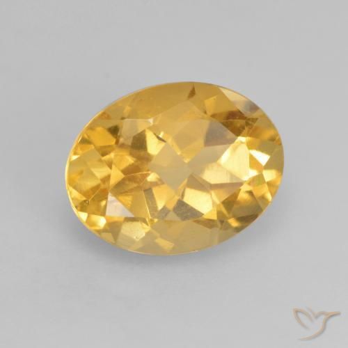 Citrine Orange Doré naturelle ovale, 2.02 ct, VVS-VS