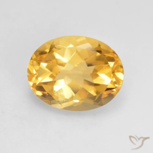 Citrine Doré vif naturelle ovale, 1.93 ct, VVS-VS