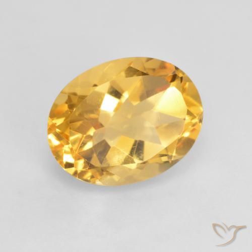 Citrine Doré vif naturelle ovale, 1.93 ct, VVS-VS