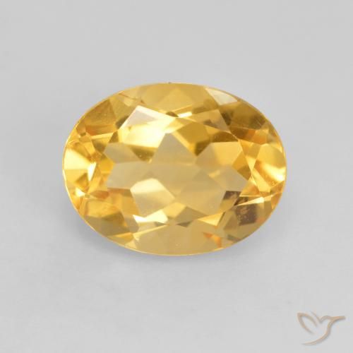 Citrine Doré vif naturelle ovale, 1.86 ct, VVS-VS