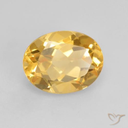 Citrine Doré vif naturelle ovale, 1.86 ct, VVS-VS