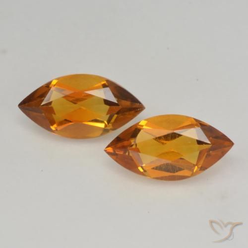 0.97ctw Naturel Orange moyen Citrine, Marquise, VVS-VS