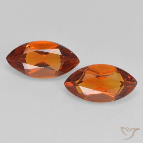 0.98ctw Naturel Orange foncé Citrine, Marquise, VVS-VS