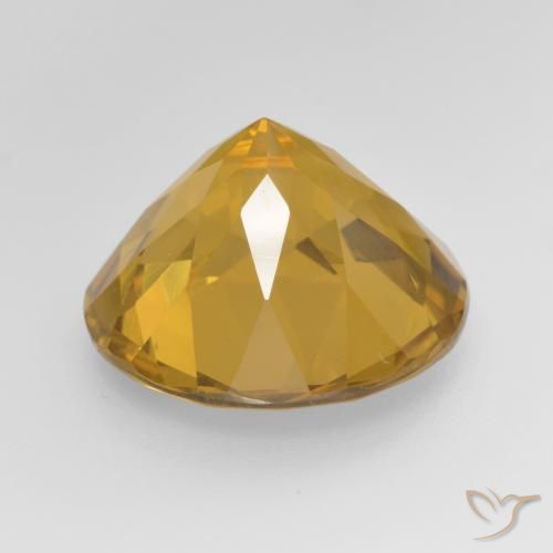 Citrine Orange Doré naturelle Coupe roude, 8.60 ct, VVS-VS