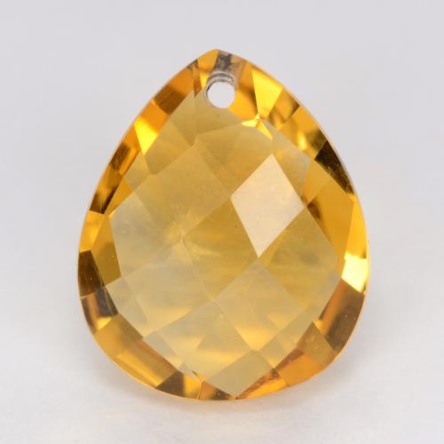 Citrine doré naturelle en forme de poire, 3,55 ct, VVS-VS