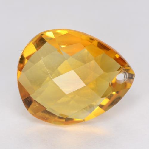 Citrine doré naturelle en forme de poire, 3,55 ct, VVS-VS