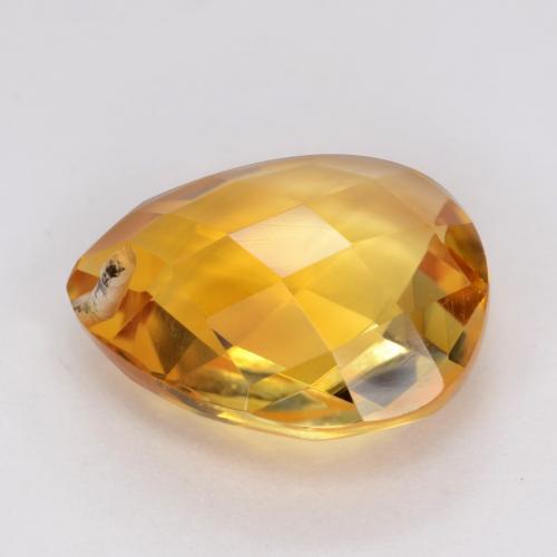 Citrine doré naturelle en forme de poire, 3,55 ct, VVS-VS
