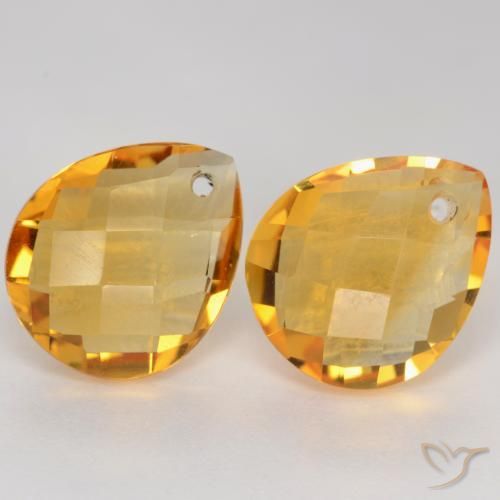Shop natural 7.39ct Orange doré profond Citrine gems, En forme de poire, from Brésil at GemSelect. In stock, global shipping!