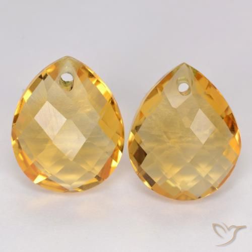 Shop natural 7.32ct Orange doré profond Citrine gems, En forme de poire, from Brésil at GemSelect. In stock, global shipping!