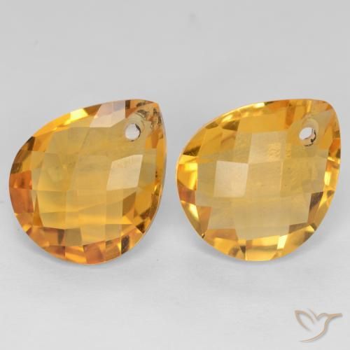 Shop natural 7.39ct Doré foncé Citrine gems, En forme de poire, from Brésil at GemSelect. In stock, global shipping!
