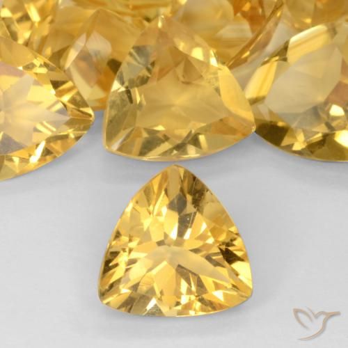 1.50ct Naturel Doré profond Citrine, Trillion, VVS-VS