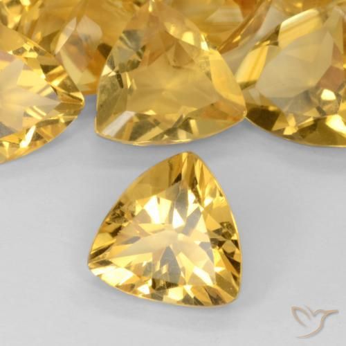 Citrine Doré profond naturelle Trillion, 1.50 ct, VVS-VS