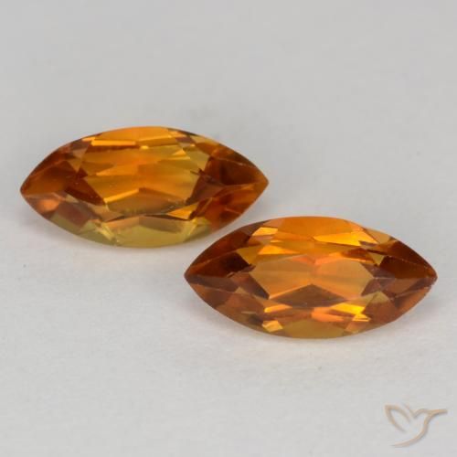 1.27ctw Naturel Orange moyen Citrine, Marquise, VS