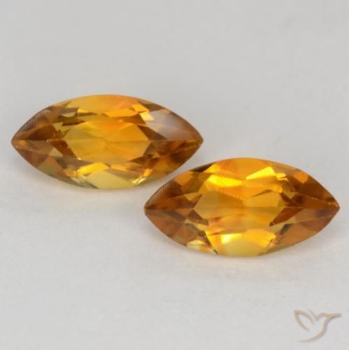 1.19ctw Naturel Orange moyen Citrine, Marquise, VS