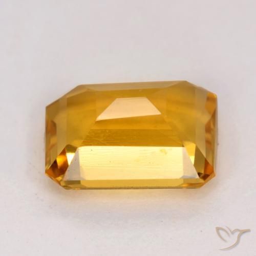 Citrine Orange-or naturelle Octogone / coupe Émeraude, 1.32 ct, VVS-VS