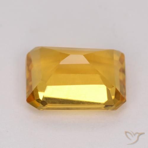 Citrine Orange-or naturelle Octogone / coupe Émeraude, 1.49 ct, VVS-VS