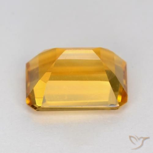 Citrine Orange-or naturelle Octogone / coupe Émeraude, 1.37 ct, VVS-VS