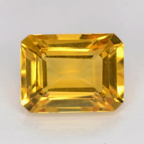 Citrine Doré naturelle Taille émeraude, 1.65 ct, VVS-VS