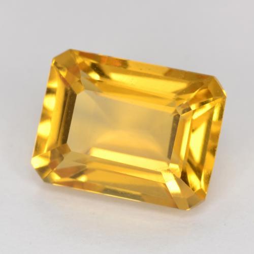 Citrine Doré naturelle Taille émeraude, 1.65 ct, VVS-VS