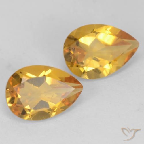 Shop natural 1.39ct Orange doré profond Citrine gems, En forme de poire, from Brésil at GemSelect. In stock, global shipping!