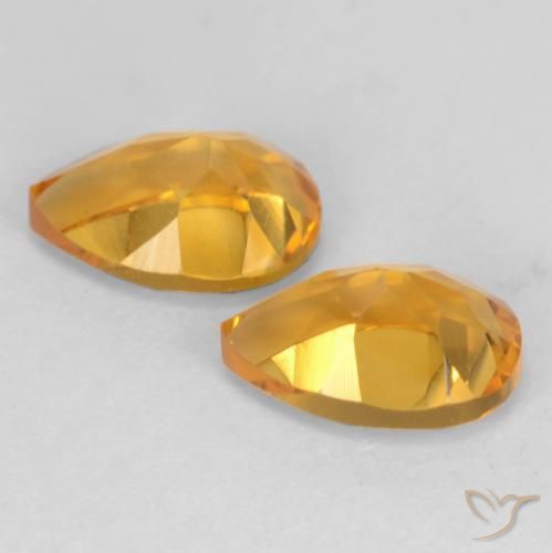 Shop natural 1.39ct Orange doré profond Citrine gems, En forme de poire, from Brésil at GemSelect. In stock, global shipping!