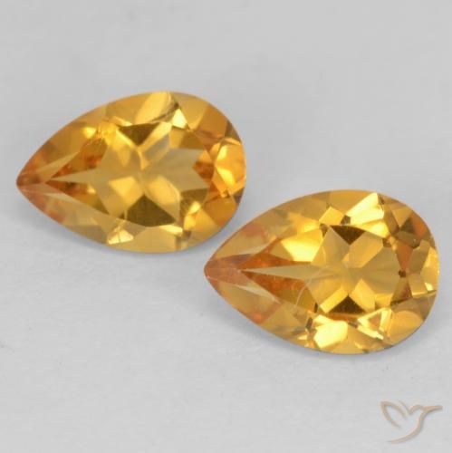 Shop natural 1.28ct Doré-orange foncé Citrine gems, En forme de poire, from Brésil at GemSelect. In stock, global shipping!