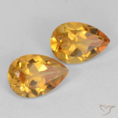 Shop natural 1.28ct Doré-orange foncé Citrine gems, En forme de poire, from Brésil at GemSelect. In stock, global shipping!