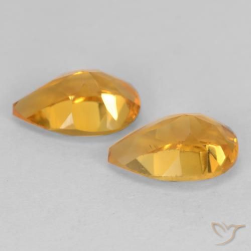 Shop natural 1.28ct Doré-orange foncé Citrine gems, En forme de poire, from Brésil at GemSelect. In stock, global shipping!